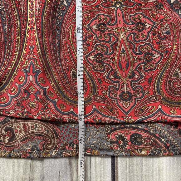 Silk Blend Dakota Designs Hippy Boho Paisley Gold toned Details Size M - Picture 6 of 11